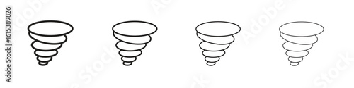 Tornado icon linear vector icon in a editable style.