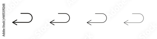 Send back icon linear vector icon in a editable style.