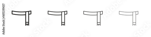Scarf icon linear vector icon in a editable style.