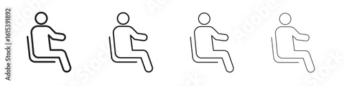 Restroom icon linear vector icon in a editable style.
