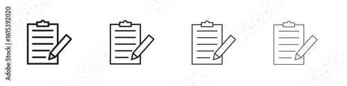 Registration paper icon linear vector icon in a editable style.