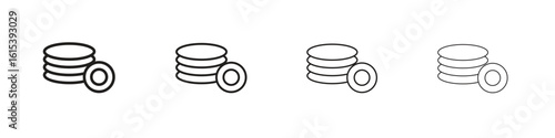 Plates icon linear vector icon in a editable style.