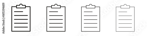 Memo Pad icon linear vector icon in a editable style.