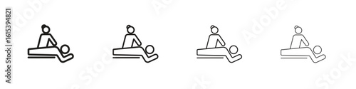 Massage icon linear vector icon in a editable style.