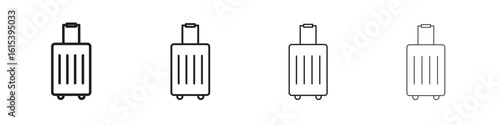 Luggage icon linear vector icon in a editable style.
