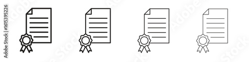 License icon linear vector icon in a editable style.