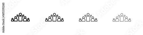 Leadership icon linear vector icon in a editable style.