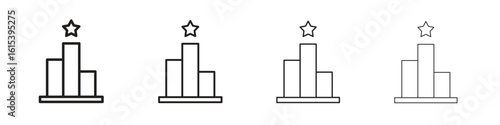 Leaderboard icon linear vector icon in a editable style.
