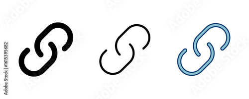 External link symbol icon vector. Link icon isolated on white background. Link vector icon. Hyperlink chain symbol