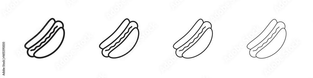 Obraz premium Hotdog icon linear vector icon in a editable style.