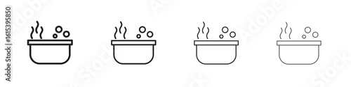 Hot tub icon linear vector icon in a editable style.