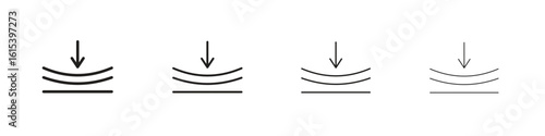 Elastic icon linear vector icon in a editable style.
