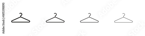 Clothes hanger icon linear vector icon in a editable style.
