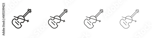 Cello icon linear vector icon in a editable style.