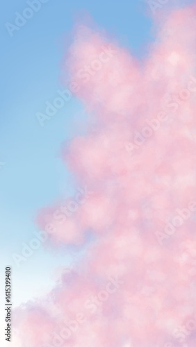 Dreamy Violet Pink Sunset Clouds – Soft Sky Gradient Illustration