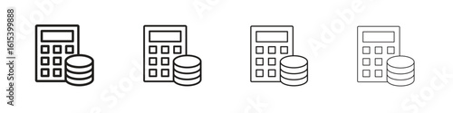 Budget icon linear vector icon in a editable style.