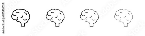 Brain icon linear vector icon in a editable style.