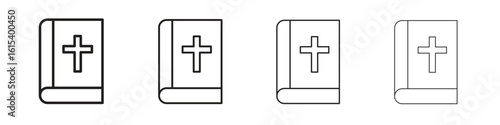 Bible icon linear vector icon in a editable style.