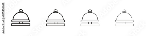 Bell concierge icon linear vector icon in a editable style.