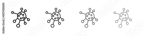 Bacteria icon linear vector icon in a editable style.