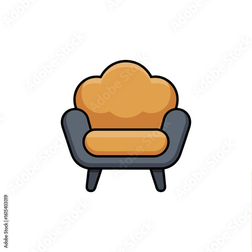 Comfortable armchair isolated on white background