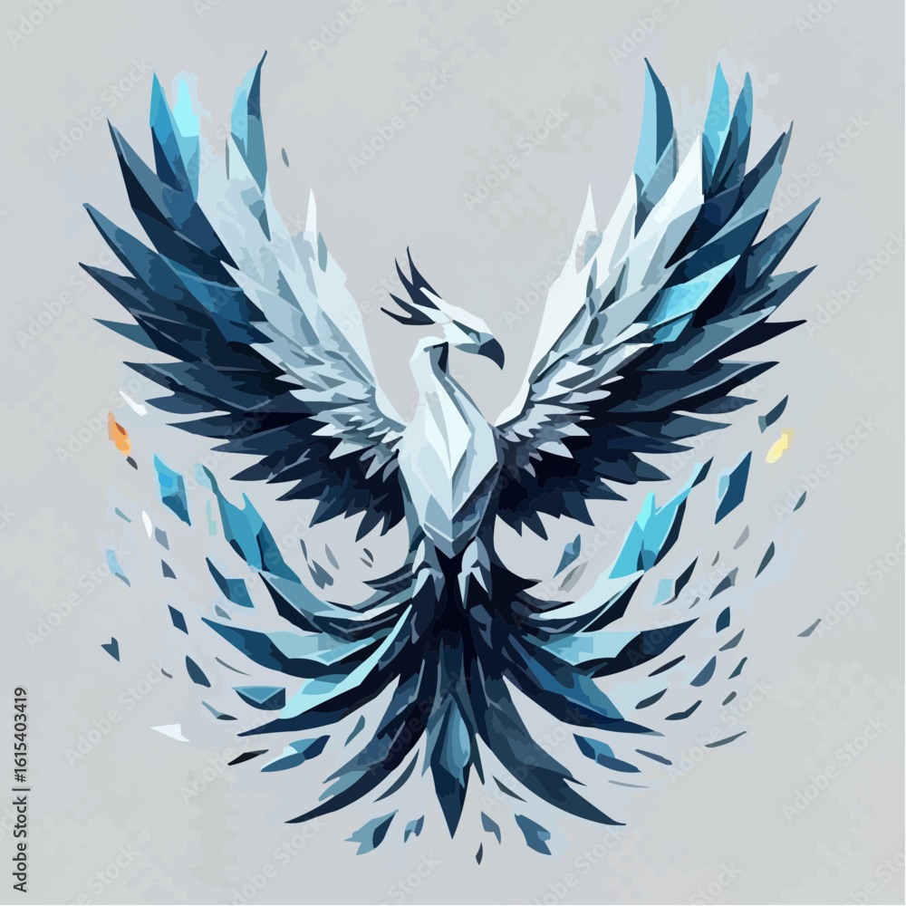 Obraz premium digital art of the phoenix rising from the ashes 20