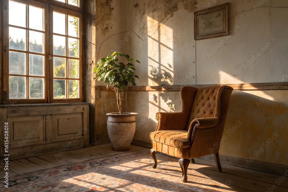 Fototapeta premium living room with fireplace