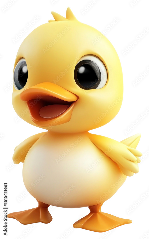 Obraz premium PNG Cartoon background White Baby Duck illustration.