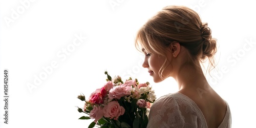 young woman with a rose