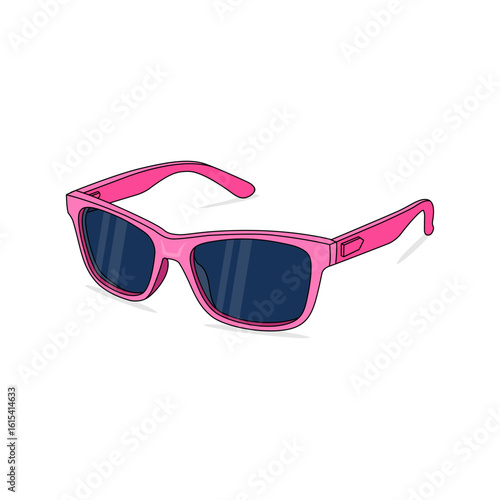 Pink sunglasses vector illustration, holiday, travel, vacation, lifestyle isolated object