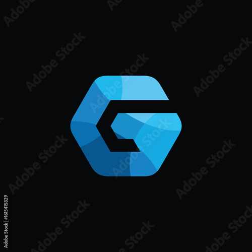 Hexagon Letter G Logo Design Vector Template