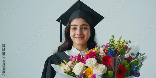 woman with bouquet of roses