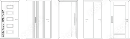 Modern door designs, architectural entrance doors, minimalist door frames, stylish home doors, sleek panel doors, contemporary door concepts