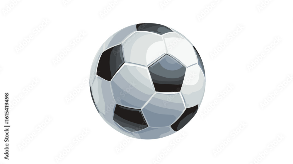 Fototapeta premium A soccer ball in mid-air against a plain backdrop.