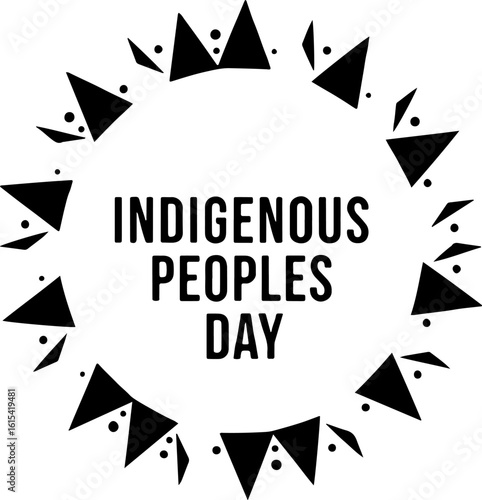 Vector art of indigenous peoples day with geometric tribal pattern