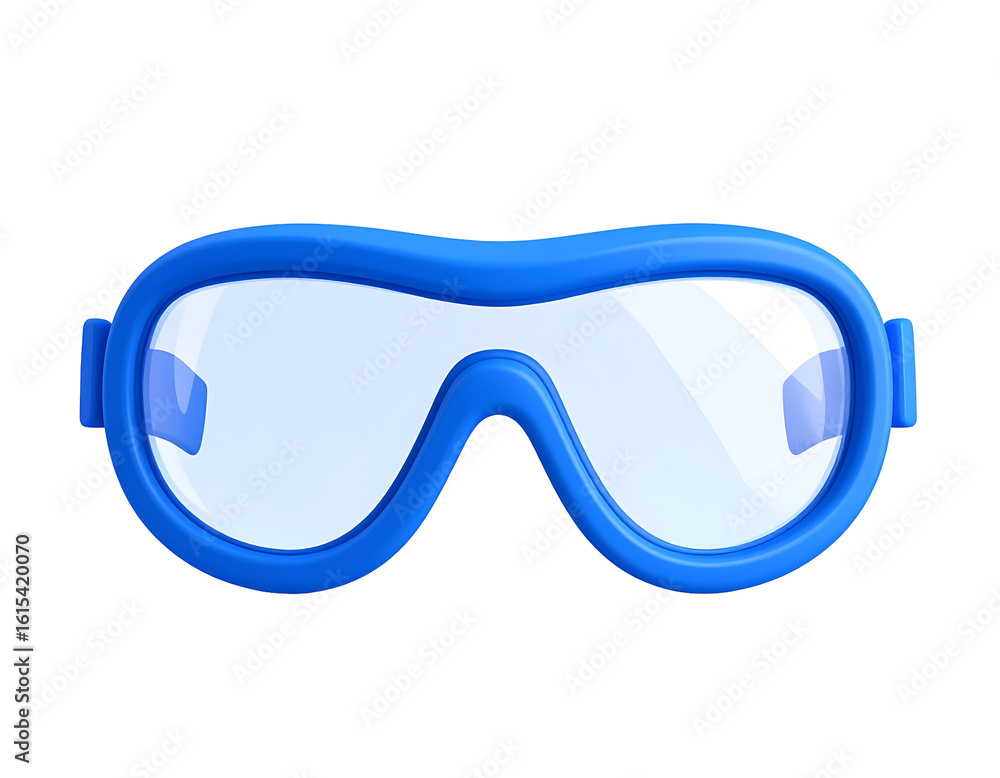 Fototapeta premium Blue Swimming Goggles 3D Illustration