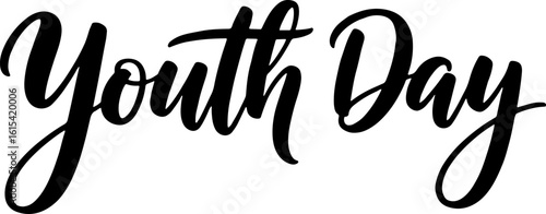 Vector art of elegant calligraphy for youth day celebration