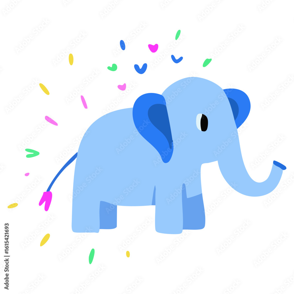 Fototapeta premium cute elephant cartoon illustration