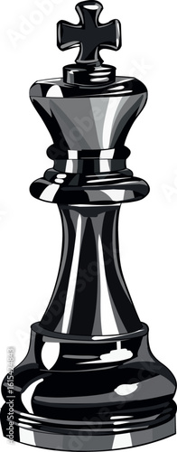 Classic Chess King Piece for Strategy and Board Game Concepts