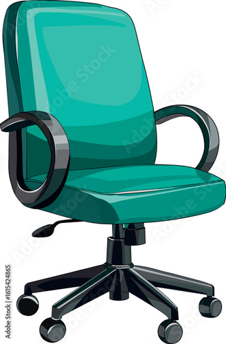 Modern Ergonomic Office Chair with Armrests and Wheeled Base
