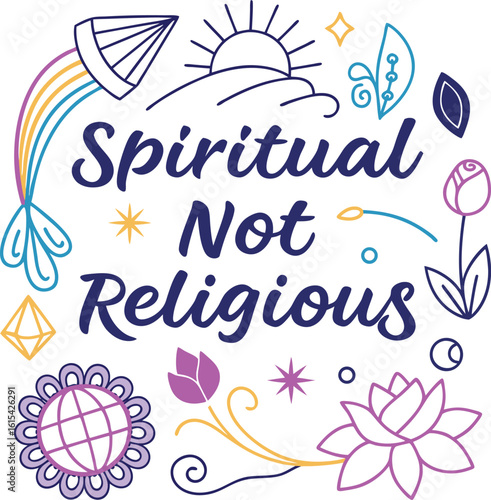Spiritual Not Religious Design with Enlightening Elements for Personal Growth and Inner Peace