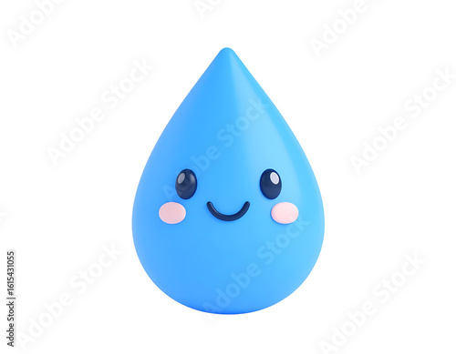 Wallpaper Mural Cute 3D Water Drop Illustration Torontodigital.ca