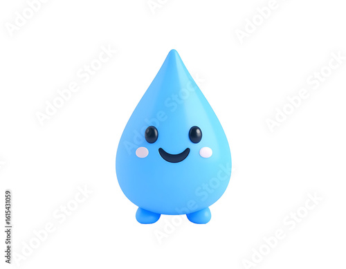 Wallpaper Mural Cute 3D Water Drop Illustration Torontodigital.ca