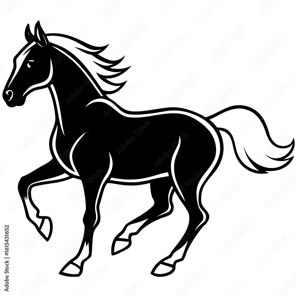 Black Horse Silhouette Clipart Vector Stallion for Cricut, Logo Design, Print & Farmhouse Wall Decor Black Horse Silhouette Clipart Vector Stallion for Cricut, Logo Design, Print & Farmhouse Wall Decor