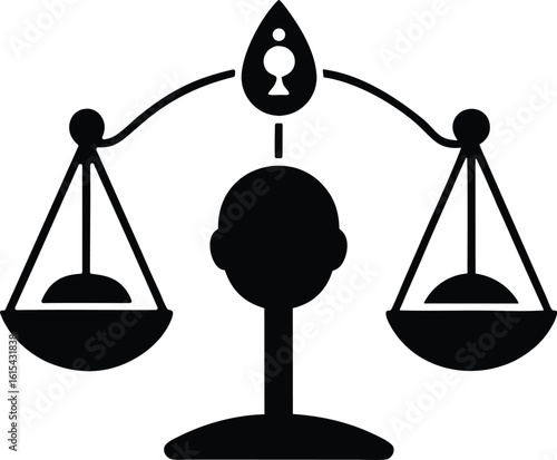 psychological balance vector icon
