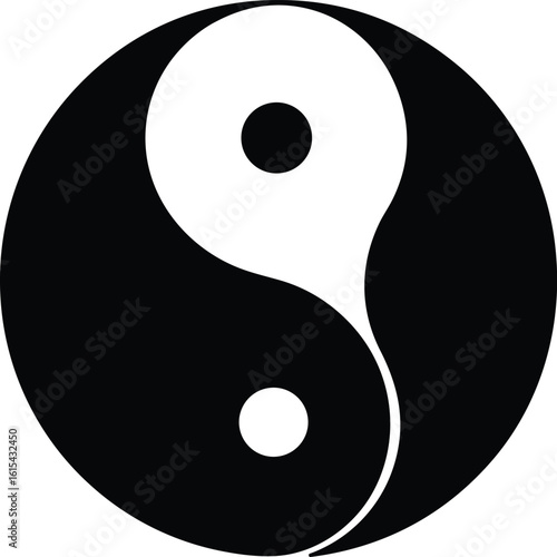 yin yang thought vector icon.