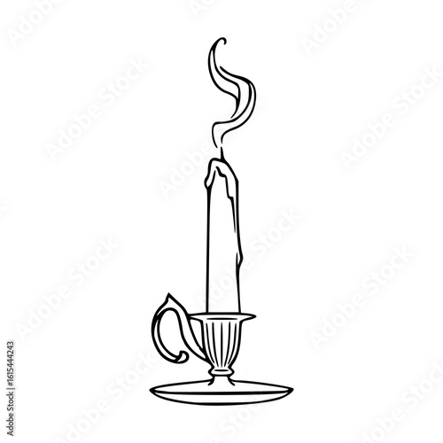 fading light candle sketch