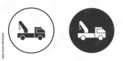 Tow truck icon for website design, logo for web and apps.