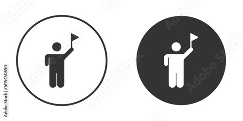 Tour guide people icon for website design, logo for web and apps.