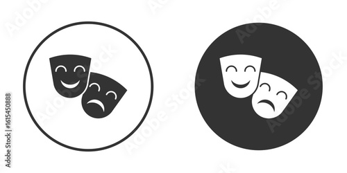 Theater masks icon for website design, logo for web and apps.